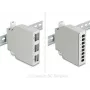 Painel de patch de fibra ótica Delock 6 portas para SC duplex e LC quad com painel alternativo 8 x SC simplex ou LC duplex cinzento montagem em calha DIN (86095)