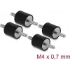 Delock Amortecedor de vibrações M4 x 0,7 mm D 15 x A 15 mm com 2 x rosca exterior 4 unid. preto (60799)