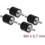 Delock Amortecedor de vibrações M4 x 0,7 mm D 15 x A 15 mm com 2 x rosca exterior 4 unid. preto (60799)