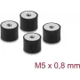 Delock Amortecedor de vibrações M5 x 0,8 mm D 20 x A 15 mm com 2 x rosca interior 4 unid. preto