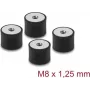 Delock Amortecedor de vibrações M8 x 1,25 mm D 30 x A 20 mm com 2x rosca interior 4 unid. preto (60827)
