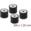 Delock Amortecedor de vibrações M8 x 1,25 mm D 40 x A 30 mm com 2 x rosca interior 4 unid. preto