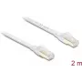 Delock Cabo de patch plano RJ45 Cat.8.1 U/FTP até 40 Gbps 2 m branco (81026)
