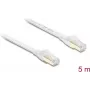 Delock Cabo de patch plano RJ45 Cat.8.1 U/FTP até 40 Gbps 5 m branco (81028)