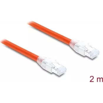 Delock cabo de rede RJ45 Cat.8.1 S/FTP 2 m até 40 Gbps laranja (81181)
