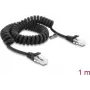 Delock Cabo espiral RJ50 macho-macho 1 m preto (88161)