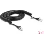 Delock Cabo espiral RJ50 macho-macho 3 m preto (91236)