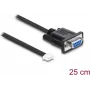 Delock Cabo de ligação série RS-232 D-Sub 9 fêmea para JST XH 4 pinos fêmea 25 cm