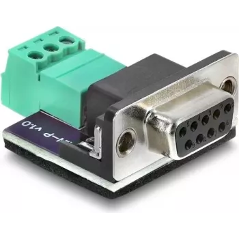 Delock Adaptador D-Sub 9 pinos fêmea para barra de terminais 3 pinos para CAN / LIN Bus (91293)