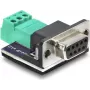 Delock Adaptador D-Sub 9 pinos fêmea para barra de terminais 3 pinos para CAN / LIN Bus (91293)