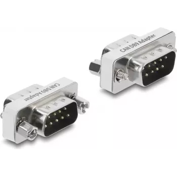Delock Adaptador CAN Bus D-Sub 9 pinos macho para macho com resistência de terminação 120 Ohm