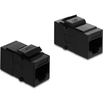 Delock Módulo Keystone acoplador RJ14 fêmea para RJ14 fêmea Cat.3 plástico preto (91377)