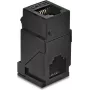 Delock Módulo Keystone acoplador RJ14 fêmea para RJ14 fêmea 90° angular Cat.3 plástico preto (91379)