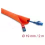 Delock Manga de proteção de cabos auto-fechável 2 m x 19 mm laranja