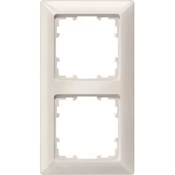 Moldura Siemens DELTA miro 2 módulos branco titânio plástico 151x80 mm