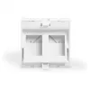 DIGITUS Placa Keystone 2 Portas 45x45mm Inclinada Branca