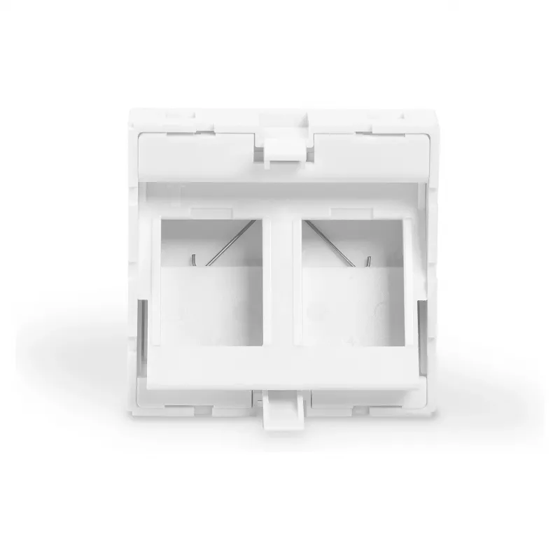 DIGITUS Placa Keystone 2 Portas 45x45mm Inclinada Branca