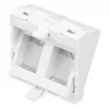 DIGITUS Placa Keystone 2 Portas 45x45mm Inclinada Branca