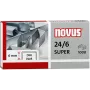 NOVUS 040-0026 Agrafos 24/6 DIN Super, 1000 Unid., Aço Galvanizado