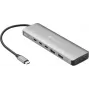 Sandberg Hub USB-C para 5x USB-C + 2x USB-A, 100W, USB 3.2 Gen 1, Cinzento