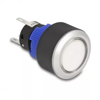 Delock Interruptor de Botão 22 mm Plástico Plano LED Branco