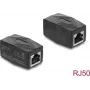 Delock RJ50 adaptador de acoplamento blindado fêmea para fêmea preto (90839)