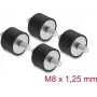 Delock Amortecedores de Vibração M8 x 1,25 mm D 30 x H 20 mm com 2 x Rosca Externa 4 Unid. Preto (60816)