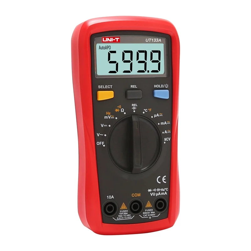 Uni-T UT133A Multímetro Digital Portátil 6000 Counts True RMS Auto Ranging