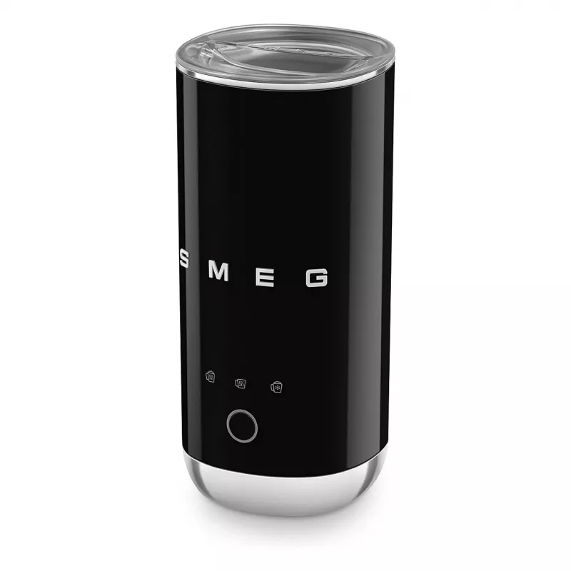 Smeg MFF02BLEU espumador de leite, 3 funções, antiaderente, 500W, preto