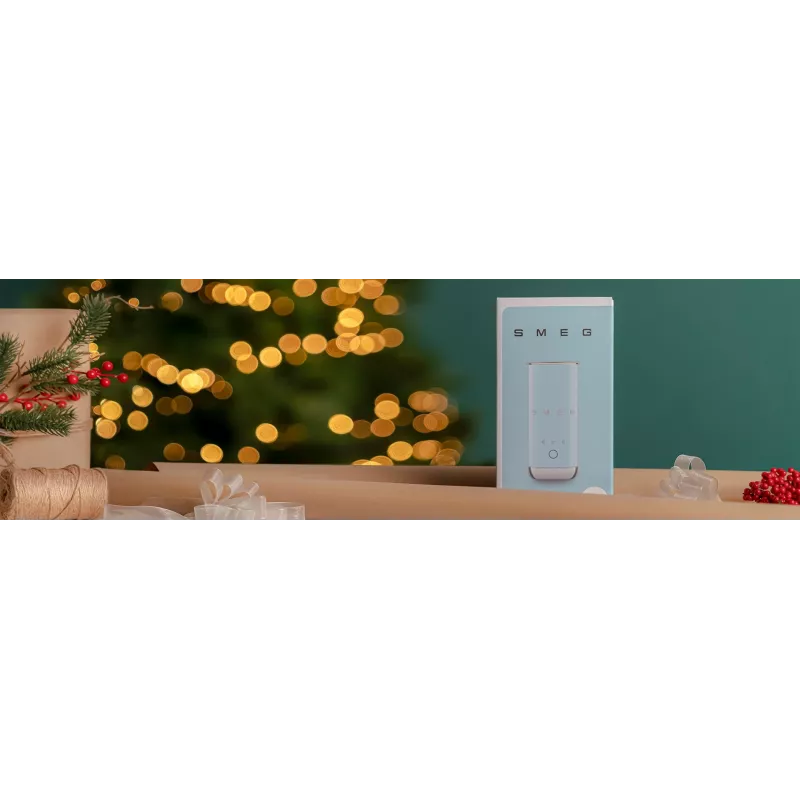 Smeg MFF02PBEU Espumador de leite, 3 funções, antiaderente, 500 W, azul pastel
