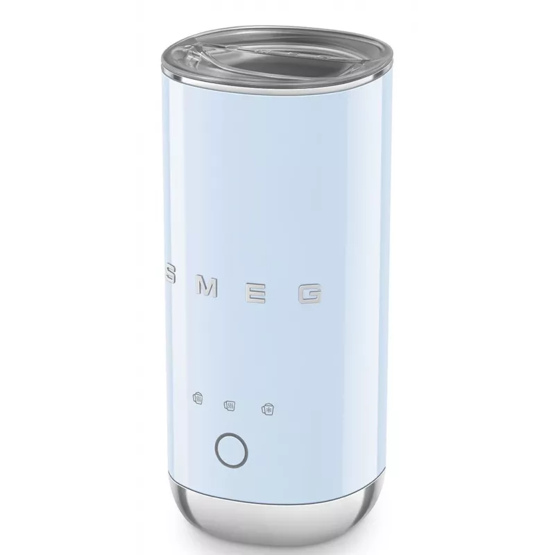 Smeg MFF02PBEU Espumador de leite, 3 funções, antiaderente, 500 W, azul pastel
