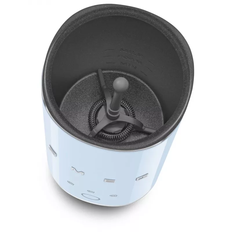 Smeg MFF02PBEU Espumador de leite, 3 funções, antiaderente, 500 W, azul pastel