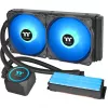 Thermaltake Floe RC 240 Refrigeração líquida all-in-one para CPU com bloco de água RAM integrado, radiador 240mm, 2x ventoinhas ARGB PWM 120mm, Intel/AMD