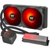 Thermaltake Floe RC 240 Refrigeração líquida all-in-one para CPU com bloco de água RAM integrado, radiador 240mm, 2x ventoinhas ARGB PWM 120mm, Intel/AMD