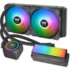 Thermaltake Floe RC 240 Refrigeração líquida all-in-one para CPU com bloco de água RAM integrado, radiador 240mm, 2x ventoinhas ARGB PWM 120mm, Intel/AMD