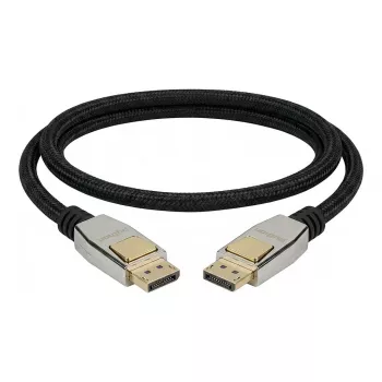 GOOD CONNECTIONS Cabo DisplayPort 2.0 Premium, 54 Gbit/s, UHBR 13.5, 4K @240Hz / 8K @60Hz, fichas em metal maciço, cobre, 3m, preto