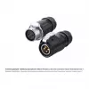 Good Connections Conector industrial S1 - Power ficha macho 4 pinos M20 com Click-Lock, terminação por soldadura, IP65/66