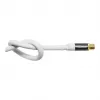 Good Connections Cabo de antena SAT SmartFLEX, ficha angular IEC/Coax para conector fêmea, banhado a ouro, blindagem quádrupla, 120 dB, branco, 2 m (GC-M2063)