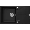 DEANTE Pia de granito 1 cuba com escorredor preto Nero Mat