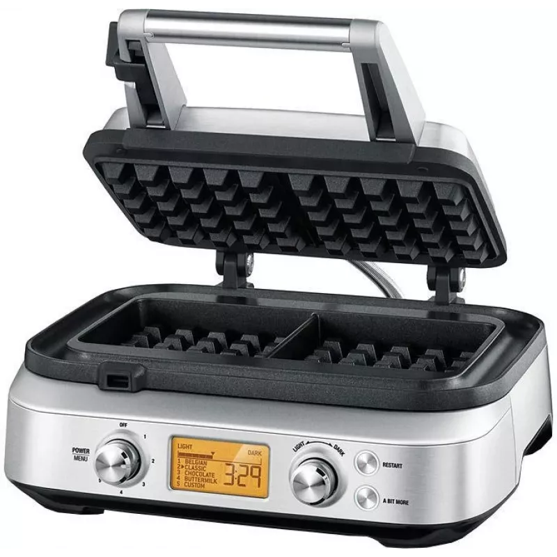Sage SWM620BSS4EEU1 Máquina de waffles belgas Smart Waffle Pro, 1000 W, aço inoxidável escovado