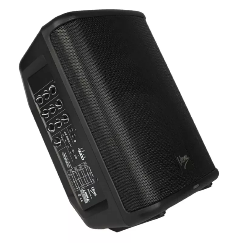 V-TONE ALPHA 8 Sistema PA ativo de coluna com bateria integrada e misturadora incorporada, 300W RMS, woofer de 8 polegadas, Bluetooth, USB/SD, Hall