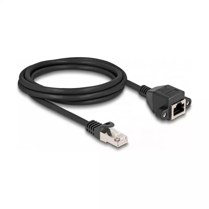 Delock Cabo de extensão RJ50 ficha para conector fêmea S/FTP 2 m preto