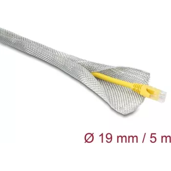 Delock Manga de proteção de cabos para blindagem EMC autofechável 5 m x 19 mm (20994)