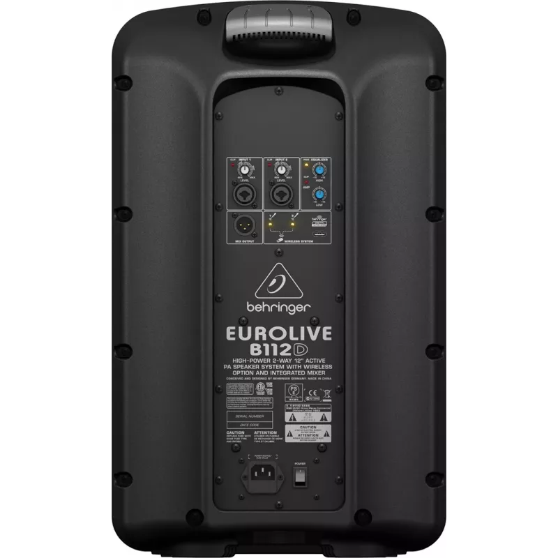 Behringer B112D Altifalante PA ativo 12 polegadas 1000W preto