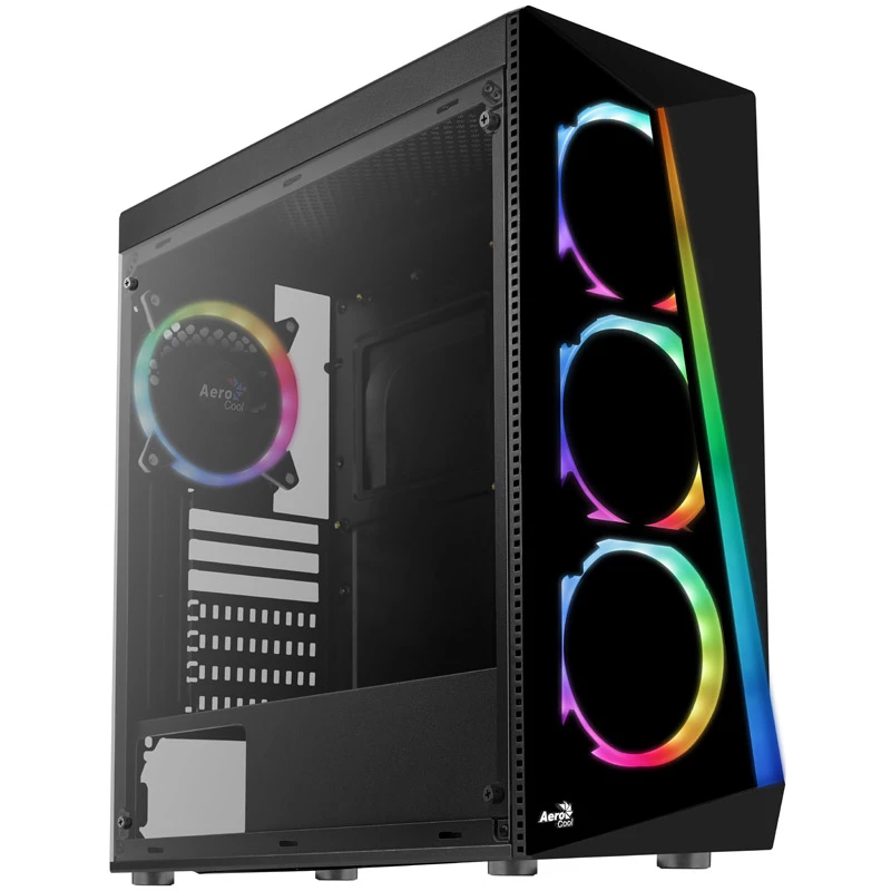 Aerocool Shard Caixa Midi-Tower com Vidro Temperado Preto