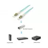 Equip Cabo de ligação de fibra ótica LC a LC 35m Multimodo Duplex OM3 Turquesa