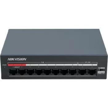 Hikvision DS-XS10-P Switch de secretária 6 portas 4 portas PoE+