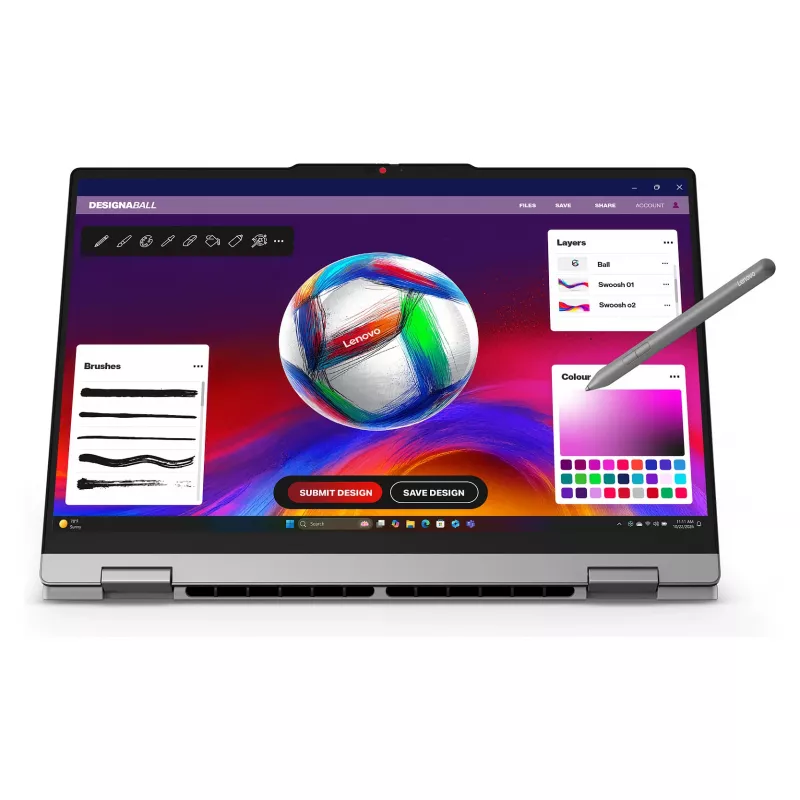 Lenovo IdeaPad 5 2-in-1 15AGP11 Copilot+ PC 83UM0006GE Portátil 2-in-1, 15,3 polegadas WQXGA OLED Touch 165Hz, AMD Ryzen AI 7 445, 16GB DDR5, 512GB SSD, Windows 11 Home, teclado alemão