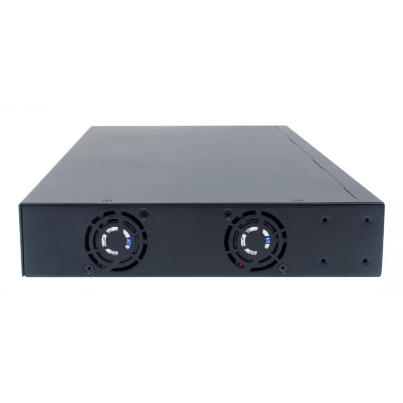 LevelOne Switch gerido L3 10 Gigabit 12 portas, 8 x 1G/2.5G/5G/10G RJ45, 4 x 1G/2.5G/5G/10G SFP+ Uplinks, 240Gbps Non-Blocking Fabric, Rackmount 19 polegadas