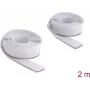 Delock Fita adesiva de velcro 2 m x 20 mm Branco (19067)